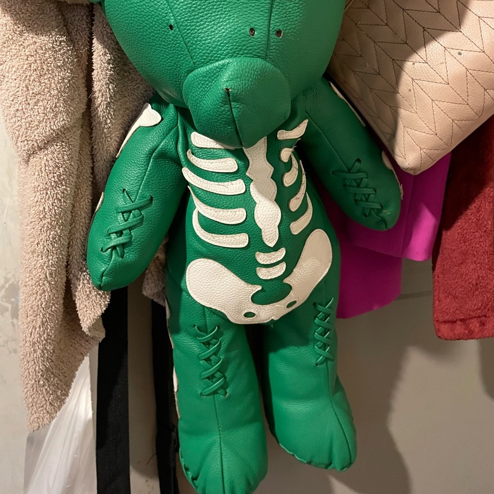 Green teddy purse/ backpack